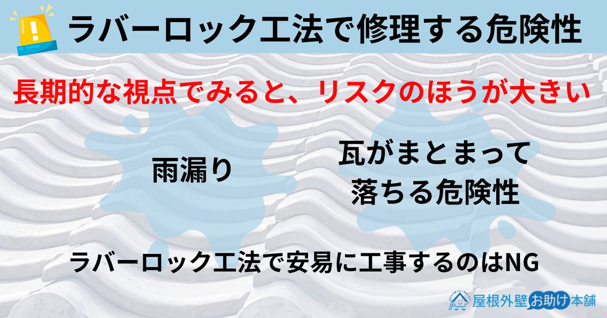 ラバーロック工法で修理する危険性