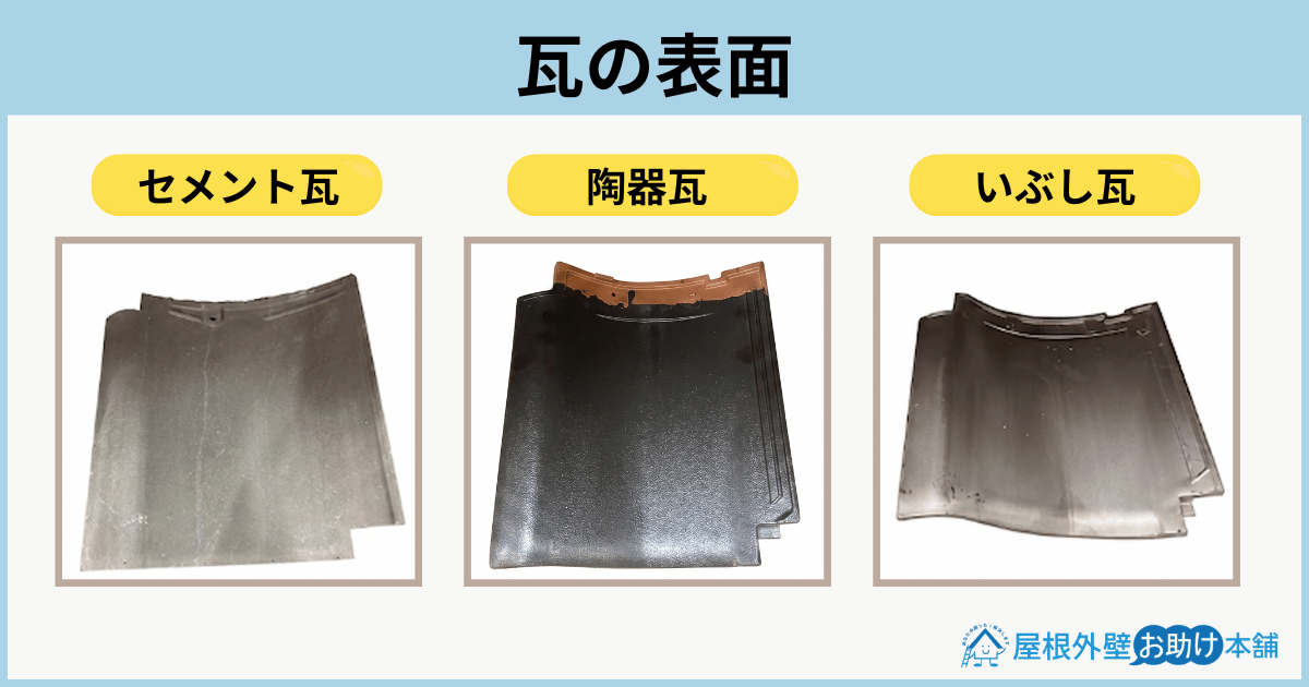 瓦の表面