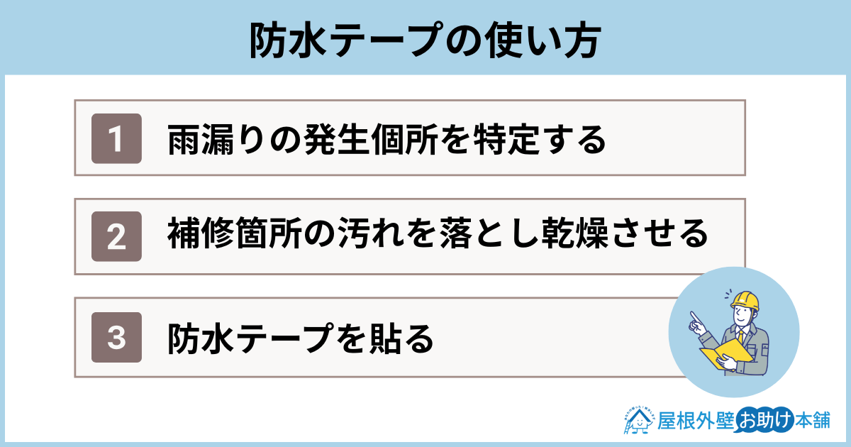防水テープの使い方