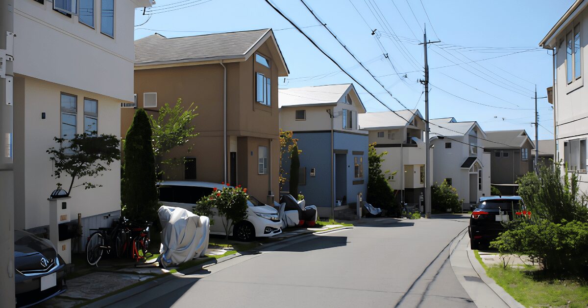 並んだ家、住宅地